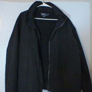 Polo by Ralph Lauren Black Puffer Jacket with Packable Rain Hood – Size XL